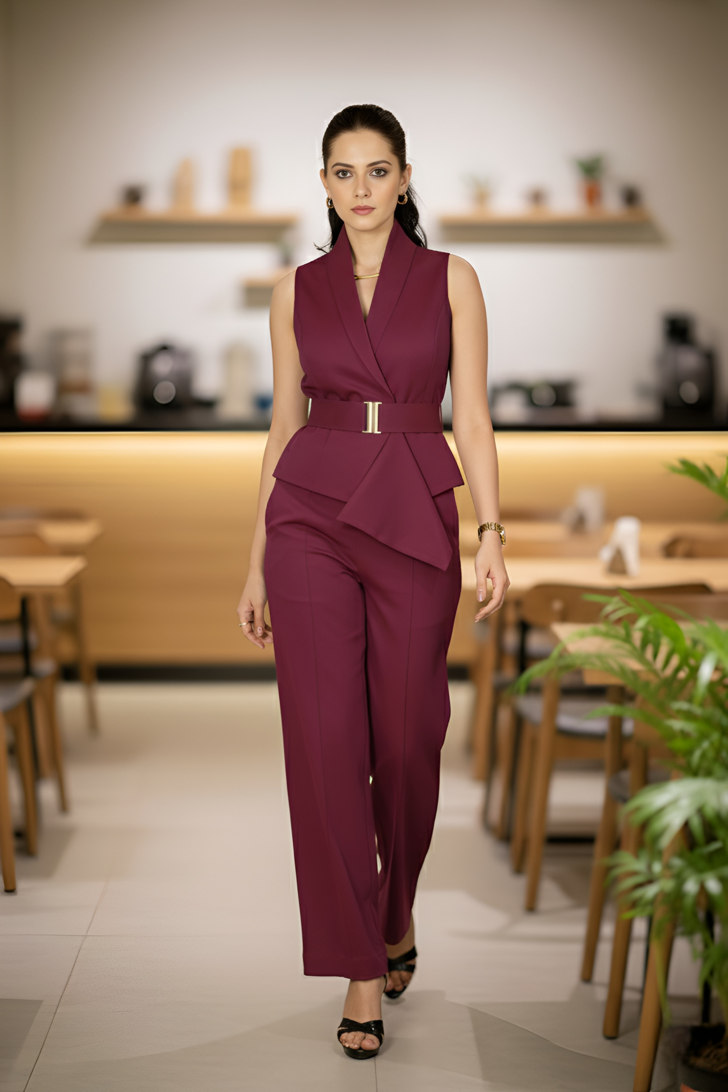 Wine Waist Coat & Trouser – Timeless Allure